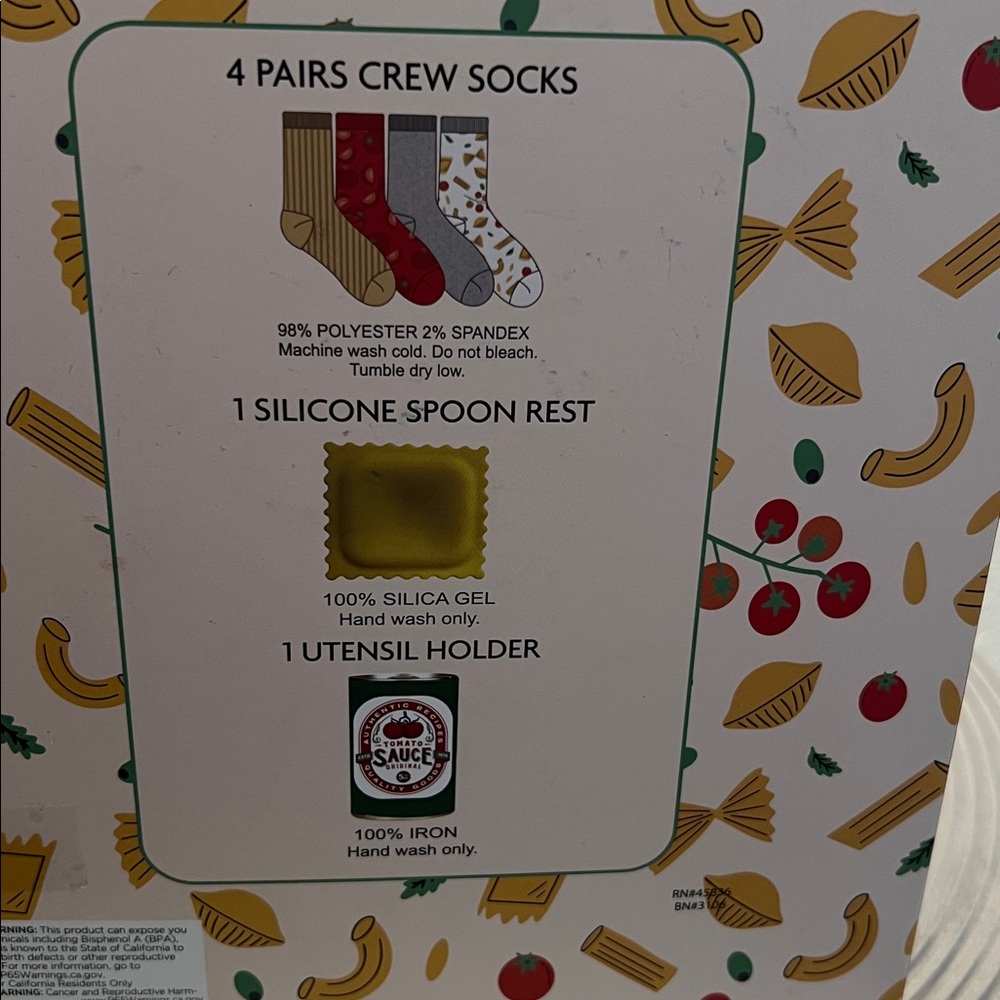 BUON APPETITO PASTA SOCK SET - Picture 4 of 6